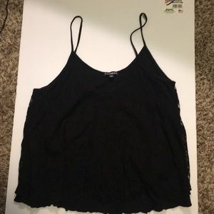 Black Lace Overlay Tanktop.